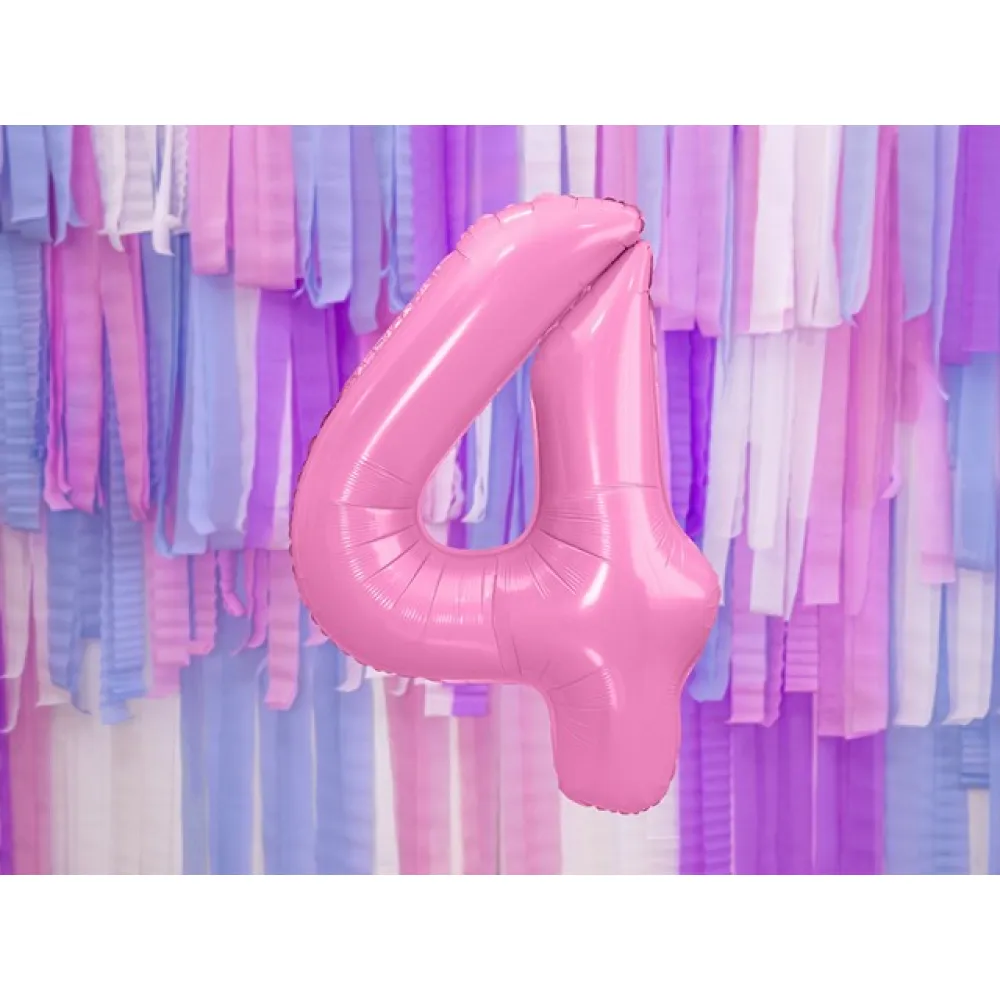 Balon folie cifra 4 Roz 86 cm