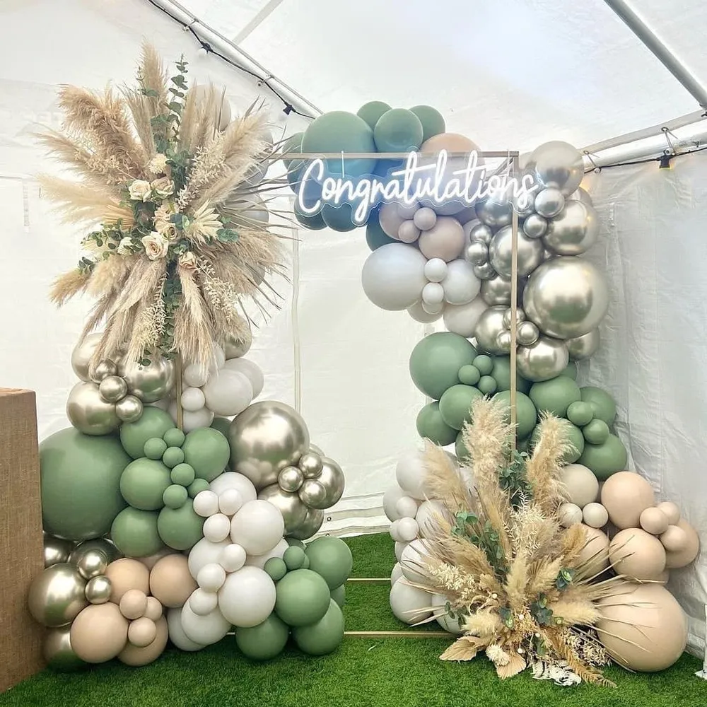 Balon Jumbo Latex 45cm White Gold Mirror 5011 Kalisan