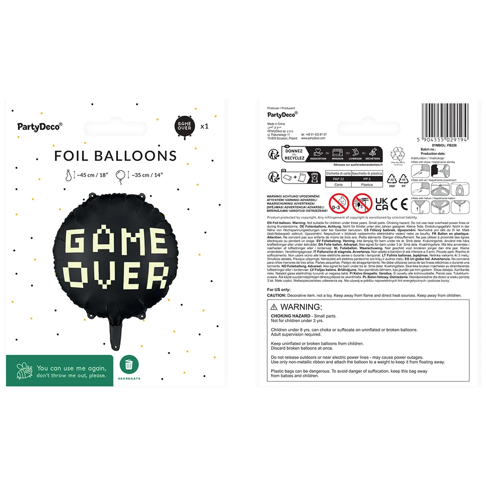 Balon Folie Game Over 45cm