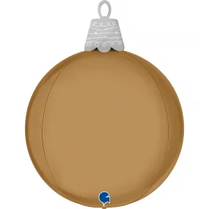 Balon Folie Glob de Craciun 4D Platinum Champagne 53cm