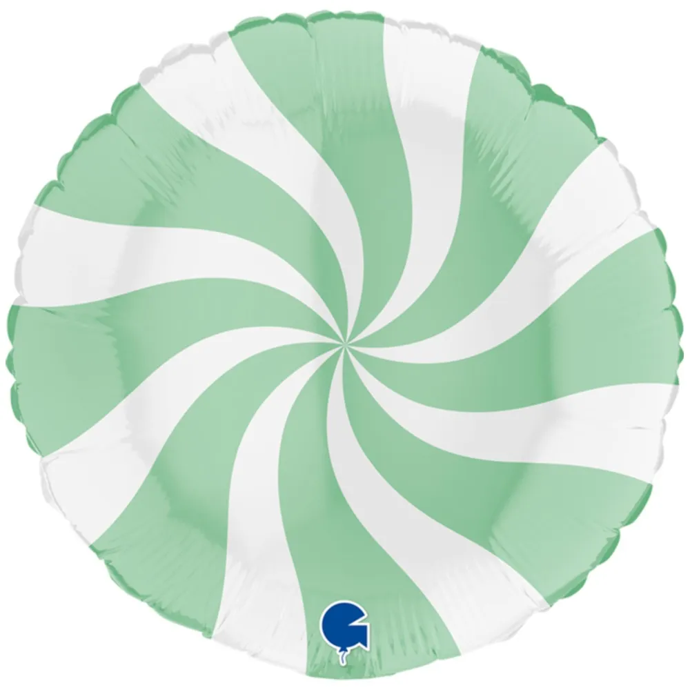 Balon Folie Rotund Acadea Alb-Mint 46cm Grabo