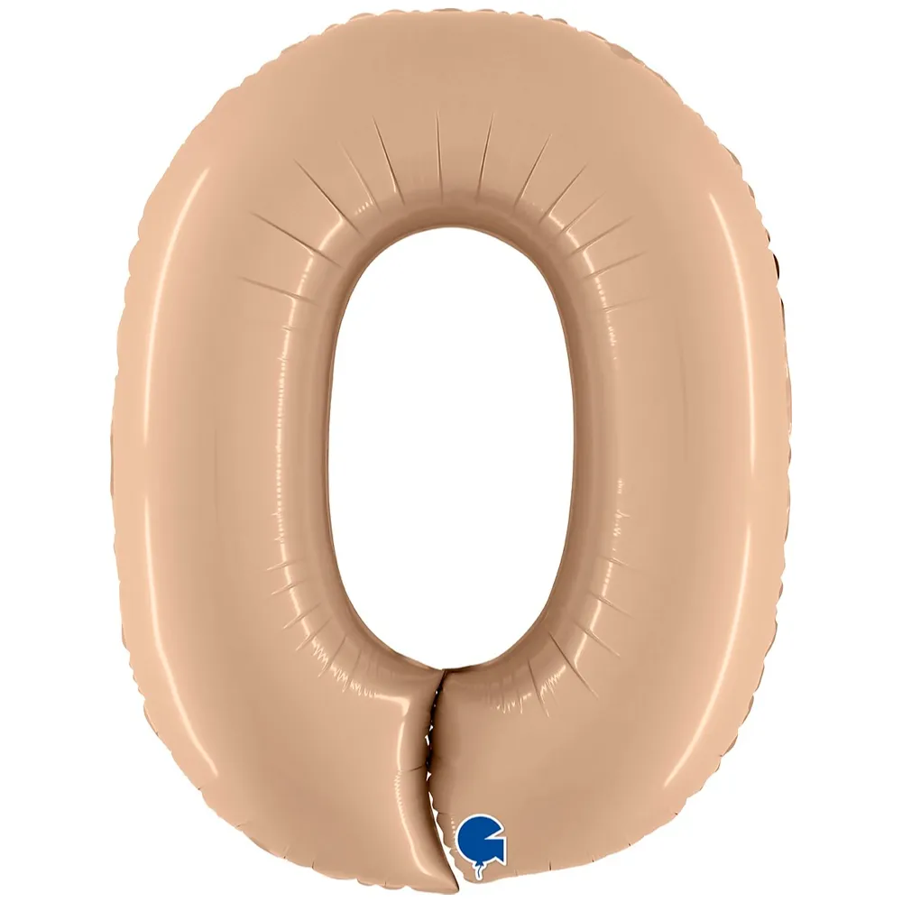 Balon Folie Jumbo CIFRA 0 Nude 102 cm Grabo