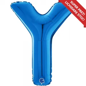 Balon Folie LITERA Y Albastru 66 cm Grabo