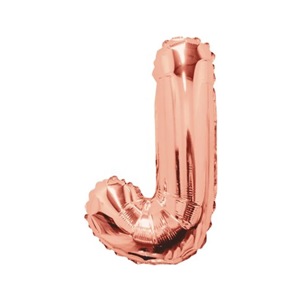 Balon folie 35cm litera J ROSE-GOLD 15659-14