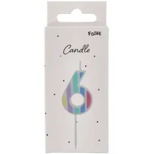 Lumanare Tort Cifra 6 Pastel Vibes