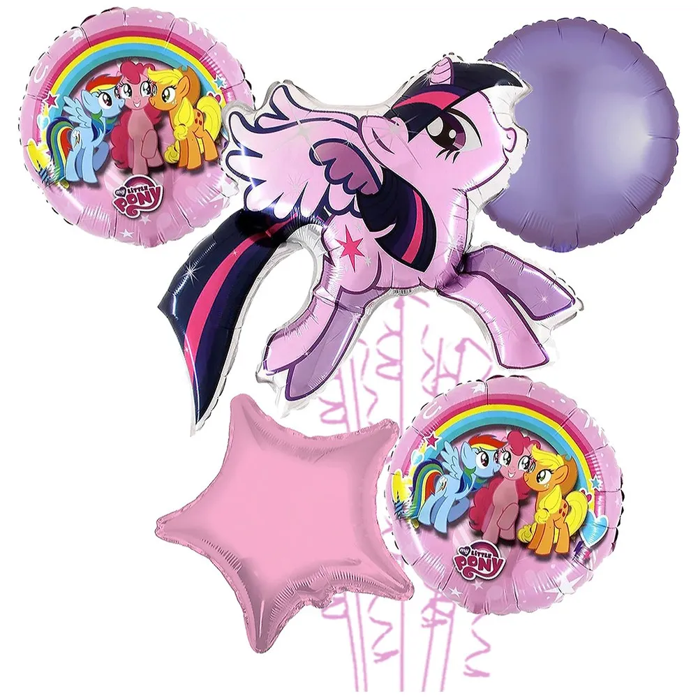 Buchet 5 baloane folie Tematica My little Pony - Twilight Sparkle 2022150