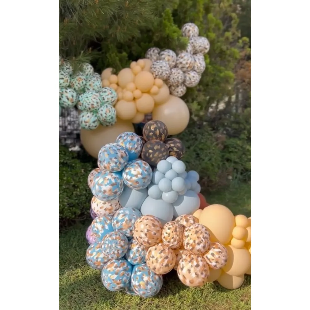 Baloane latex 30cm Safari Savanna - Black