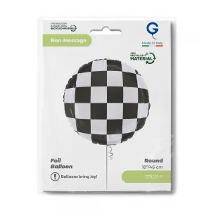 Balon Folie Rotund Checkerboard 46cm