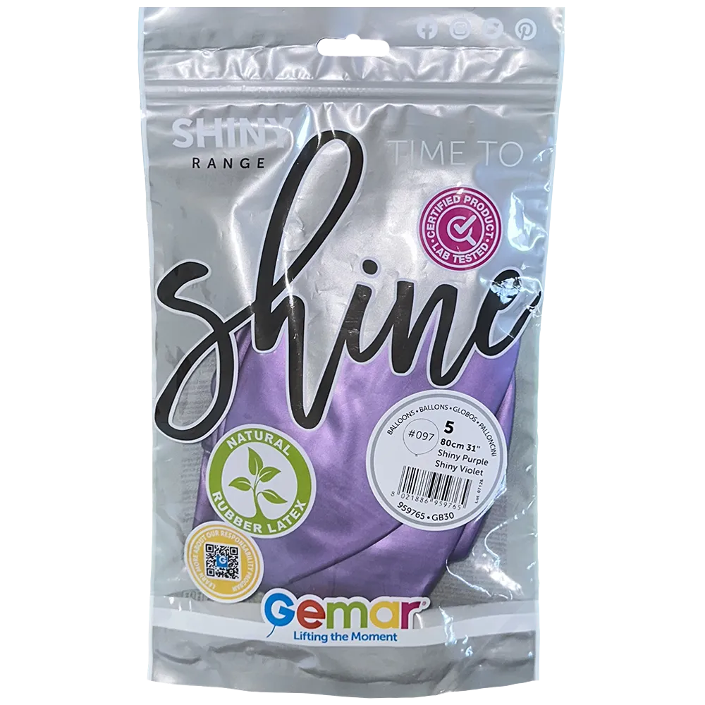 Baloane Latex Jumbo 80cm Shiny Mov GB30.97