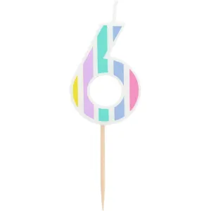 Lumanare Tort Cifra 6 Pastel Vibes