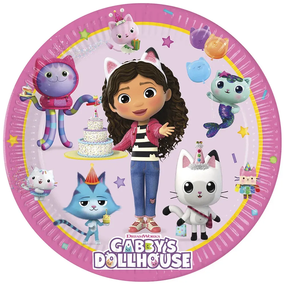 Set 8 Farfurii Petrecere 23cm Gabby's Dollhouse