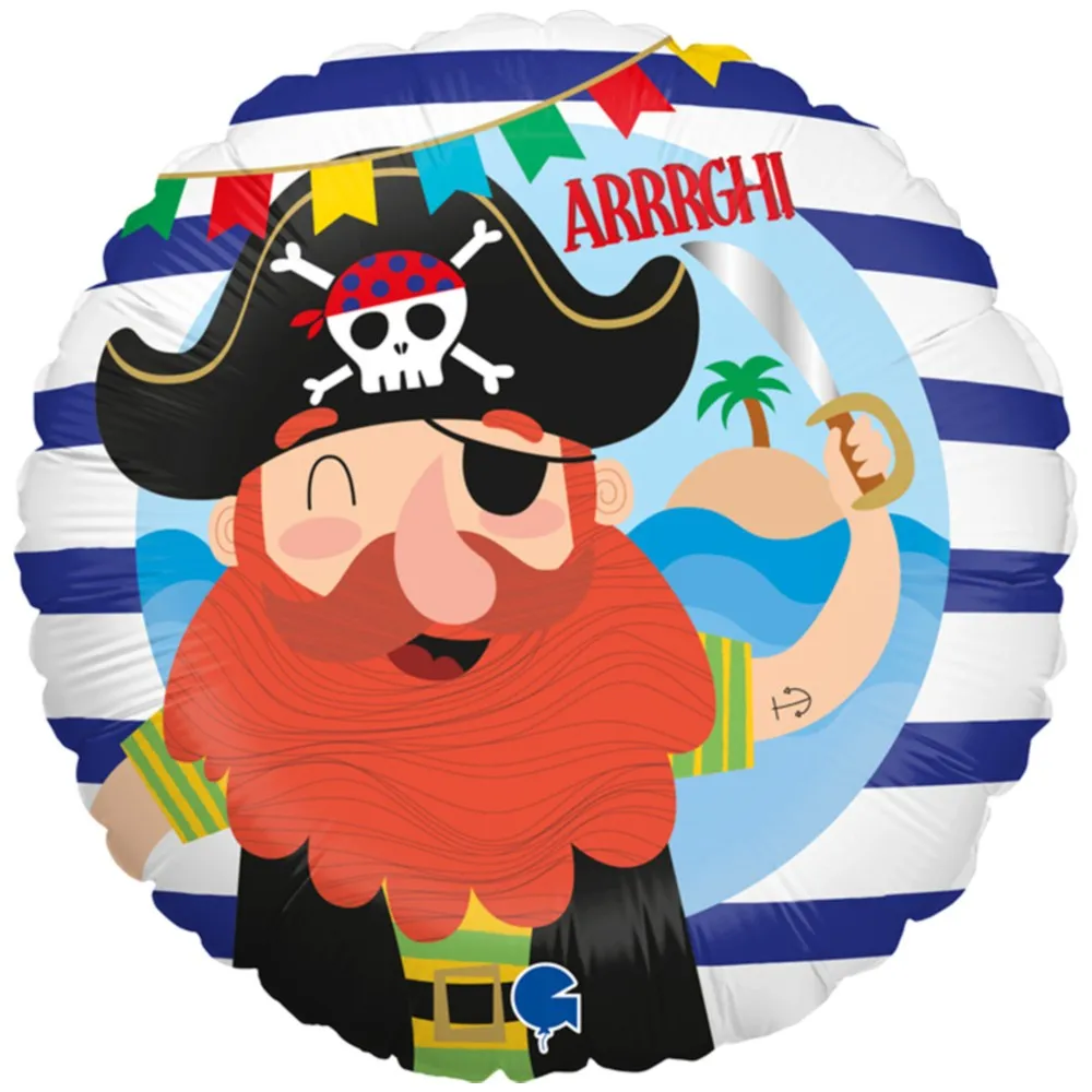 Balon Folie Rotund Pirat 46 cm Grabo