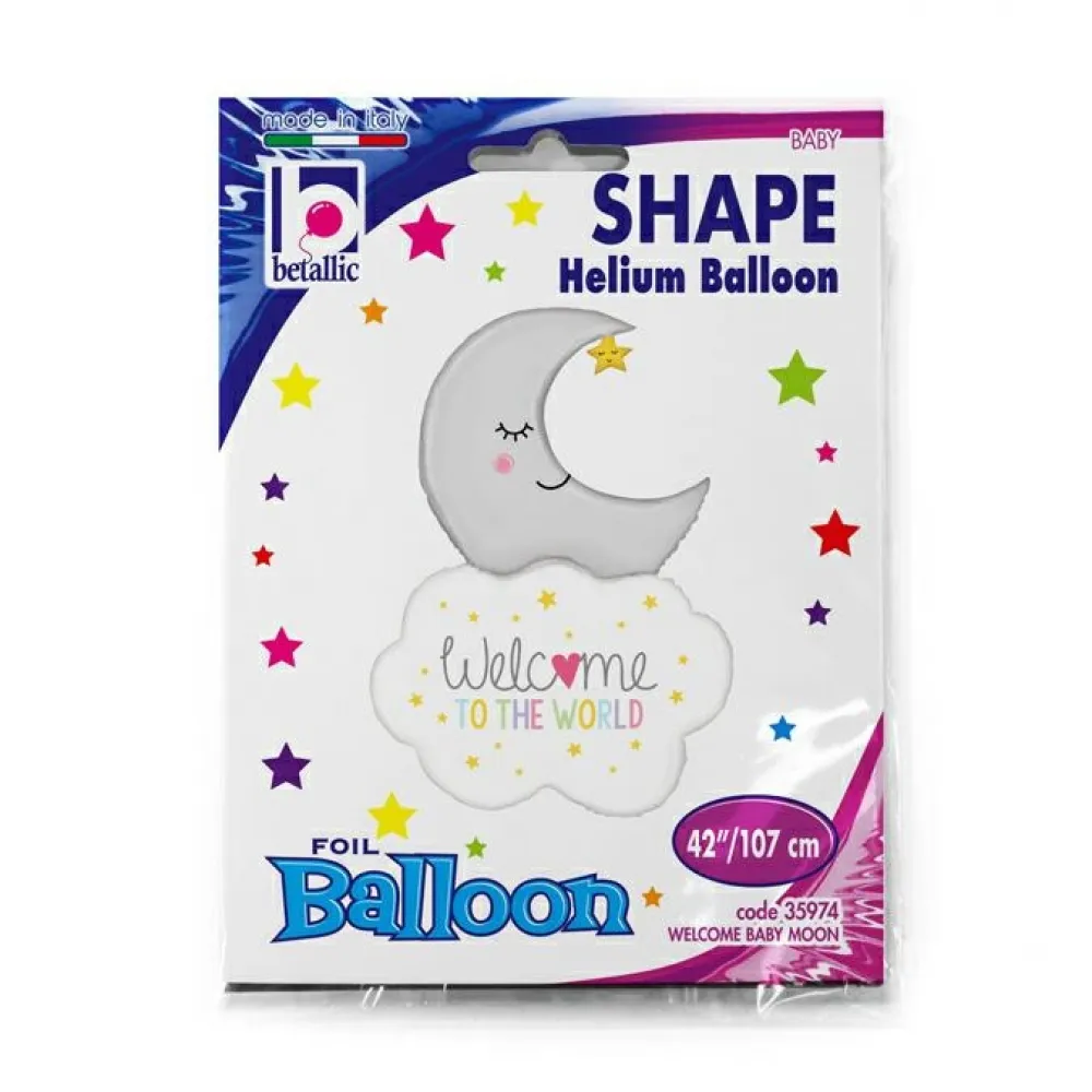 Balon Folie Figurina Welcome Baby Moon 107 cm Grabo