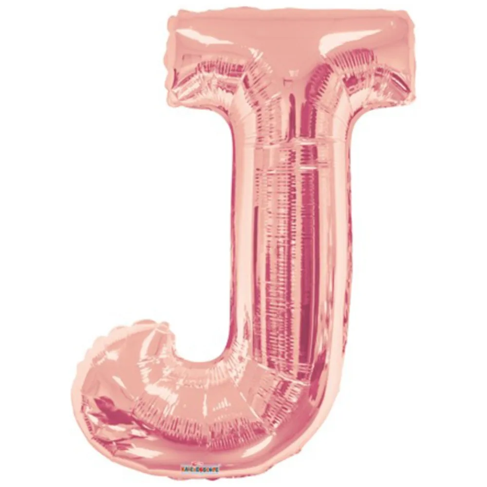 Balon folie litera J Rose-Gold 15619-34