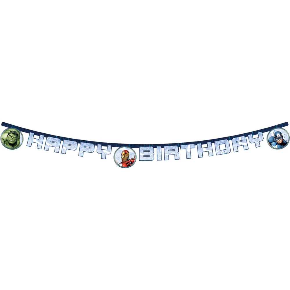Banner Petrecere Happy Birthday Marvel Avengers Infinity Stones