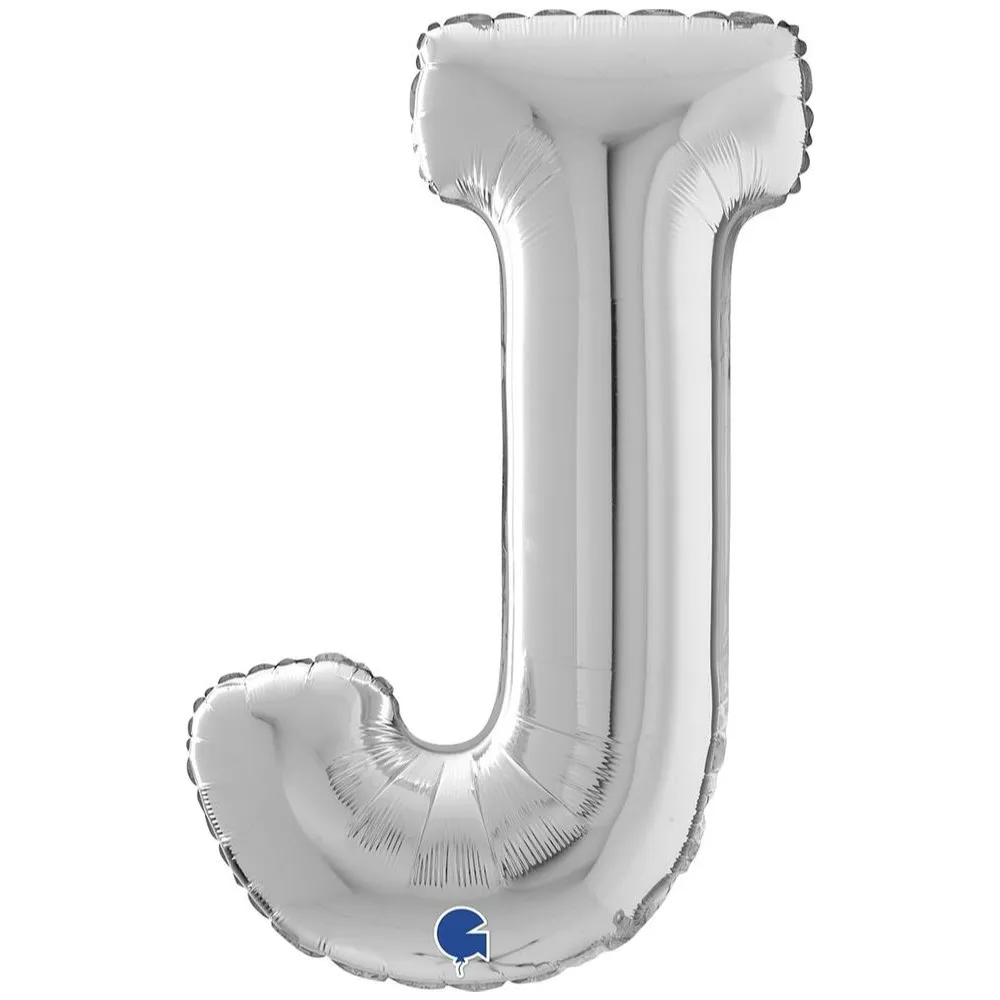 Balon Folie LITERA J Argintiu 66 cm Grabo