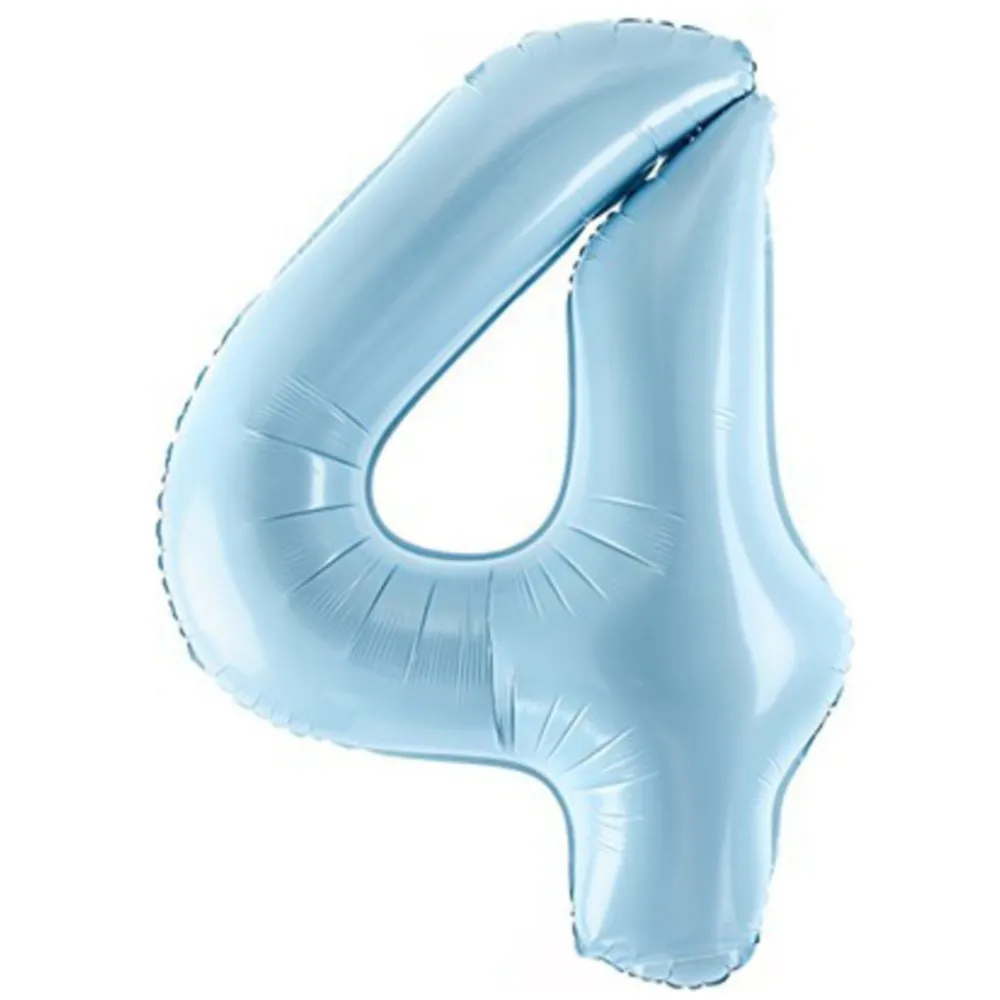 Balon folie cifra 4 Bleu 86 cm