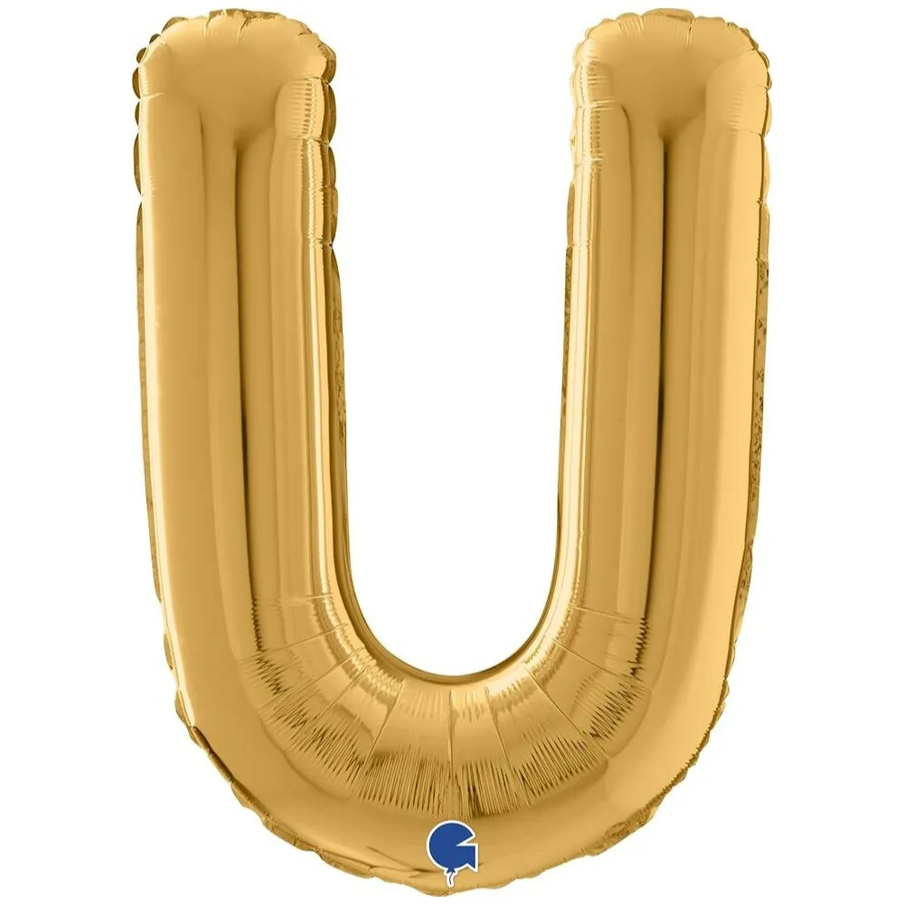 Balon Folie LITERA U Auriu 66 cm Grabo