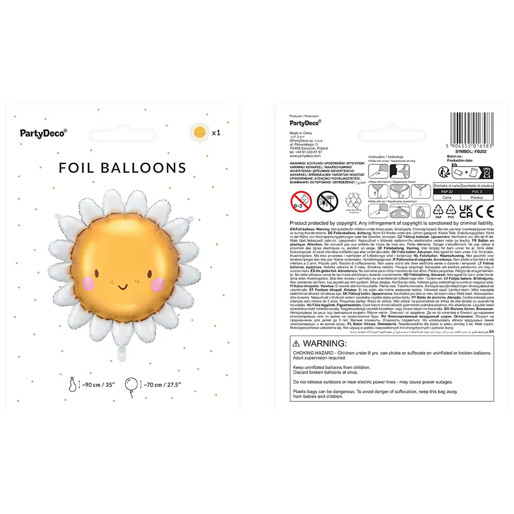 Balon Folie Figurina Soare 90cm