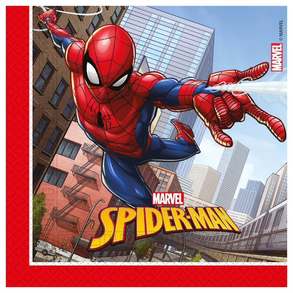Set 20 Servetele Hartie 33x33cm Marvel Spiderman Crime Fighter