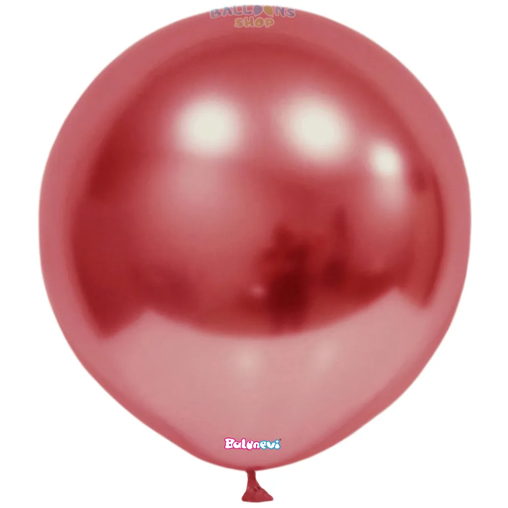 Balon Latex Jumbo 60cm Chrome Rosu -03K