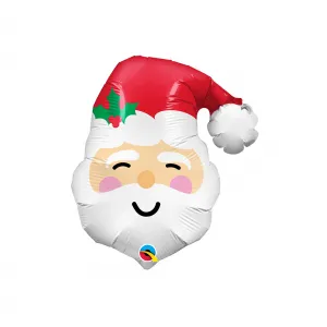 Balon Folie Mini Figurina Cap Mos Craciun 35cm 27973 QUALATEX