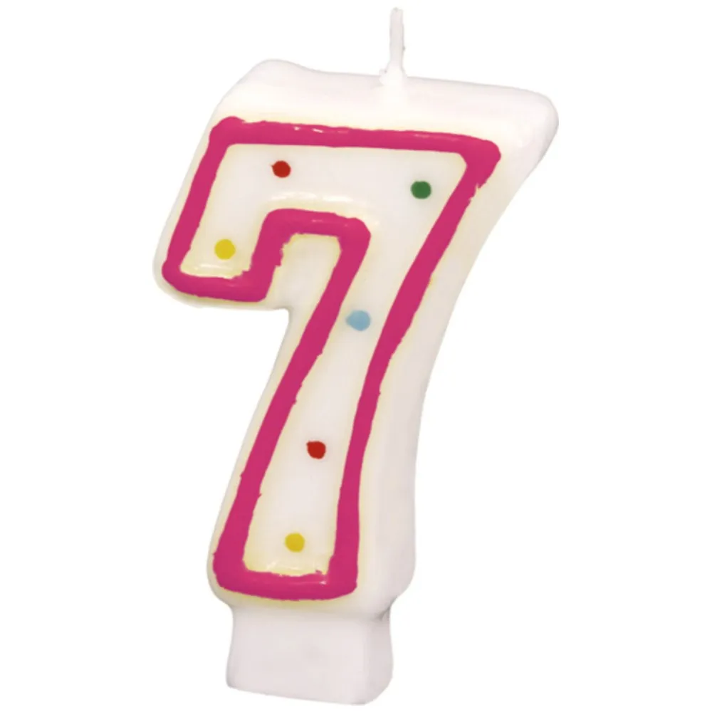 Lumanare Tort Cifra 7 Multicolora 7.3 cm AMS 550287