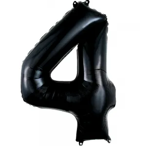 Balon Folie Cifra 4 Negru 86cm 3014311 ANAGRAM