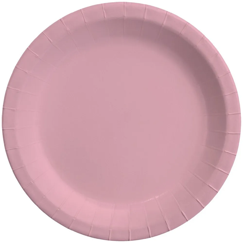 Set 8 Farfurii Petrecere Roz Pastel PL5756