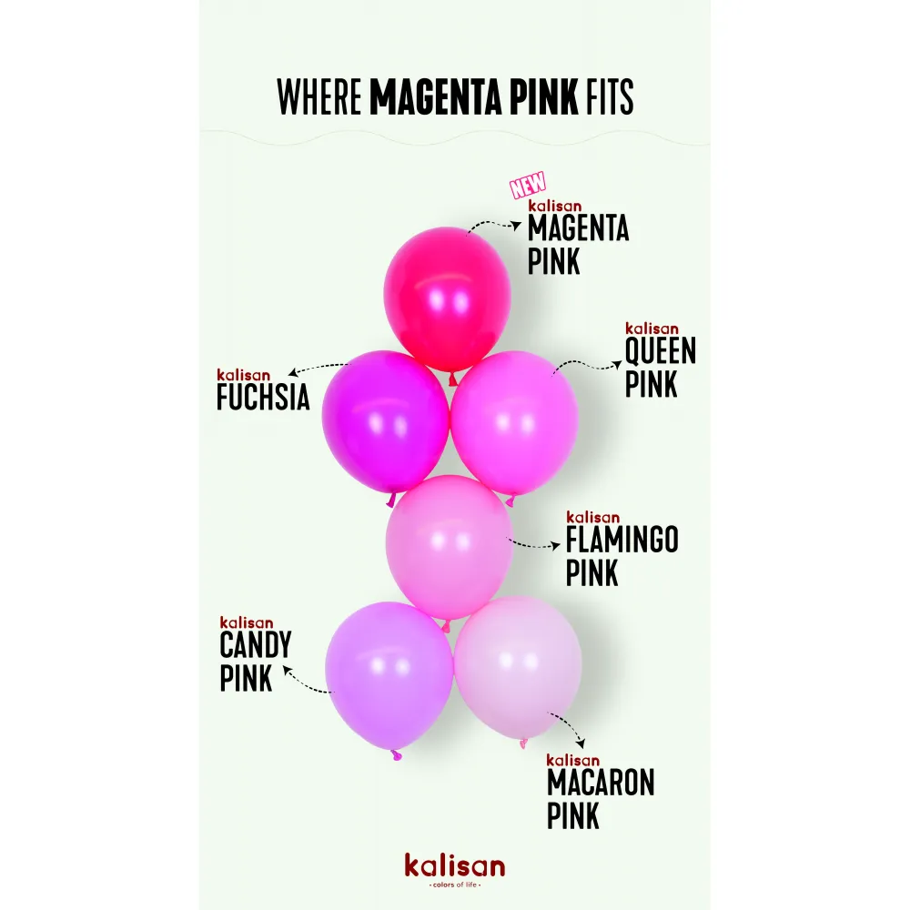 SET 50 Baloane latex 30cm Magenta Standard 2359