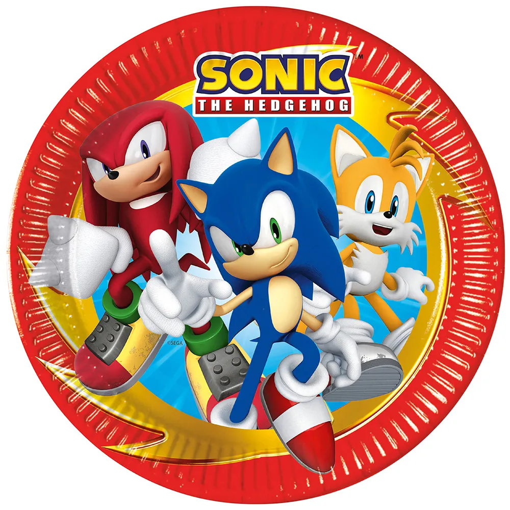 Set 8 Farfurii Petrecere 23cm Sonic