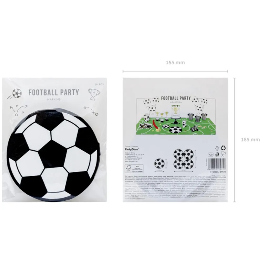 Set 20 Servetele Petrecere Fotbal 13.5 cm SPK10