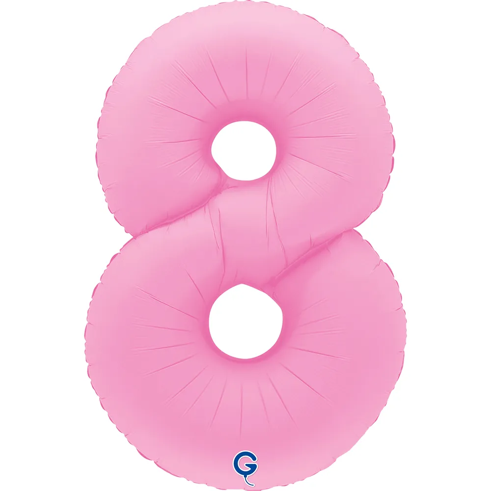 Balon Folie Cifra 8 Mat Sakura Pink 102cm