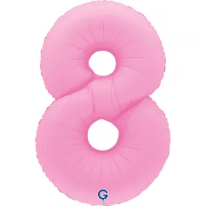 Balon Folie Cifra 8 Mat Sakura Pink 102cm