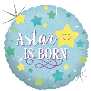 Balon Folie Rotund A star is Born Bleu 46 cm Grabo