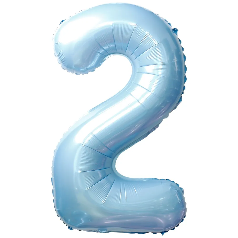 Balon Folie Cifra 2 Baby Blue 87cm
