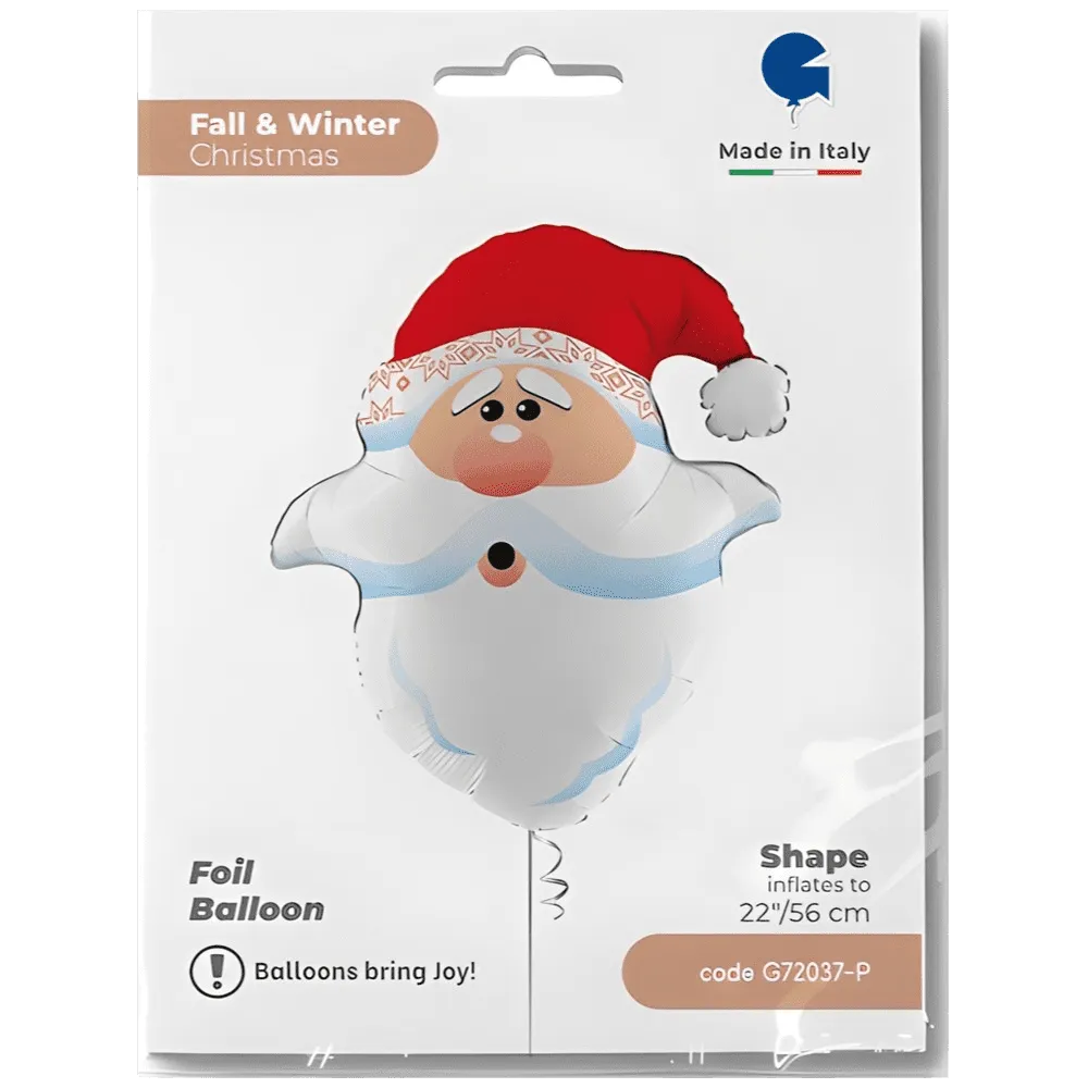 Balon Folie Figurina Cap Mos Craciun 56cm Grabo