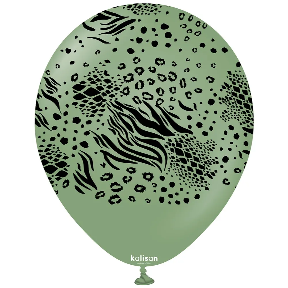 Baloane latex 30cm Safari Mutant - Eucalyptus Print Colour: Black