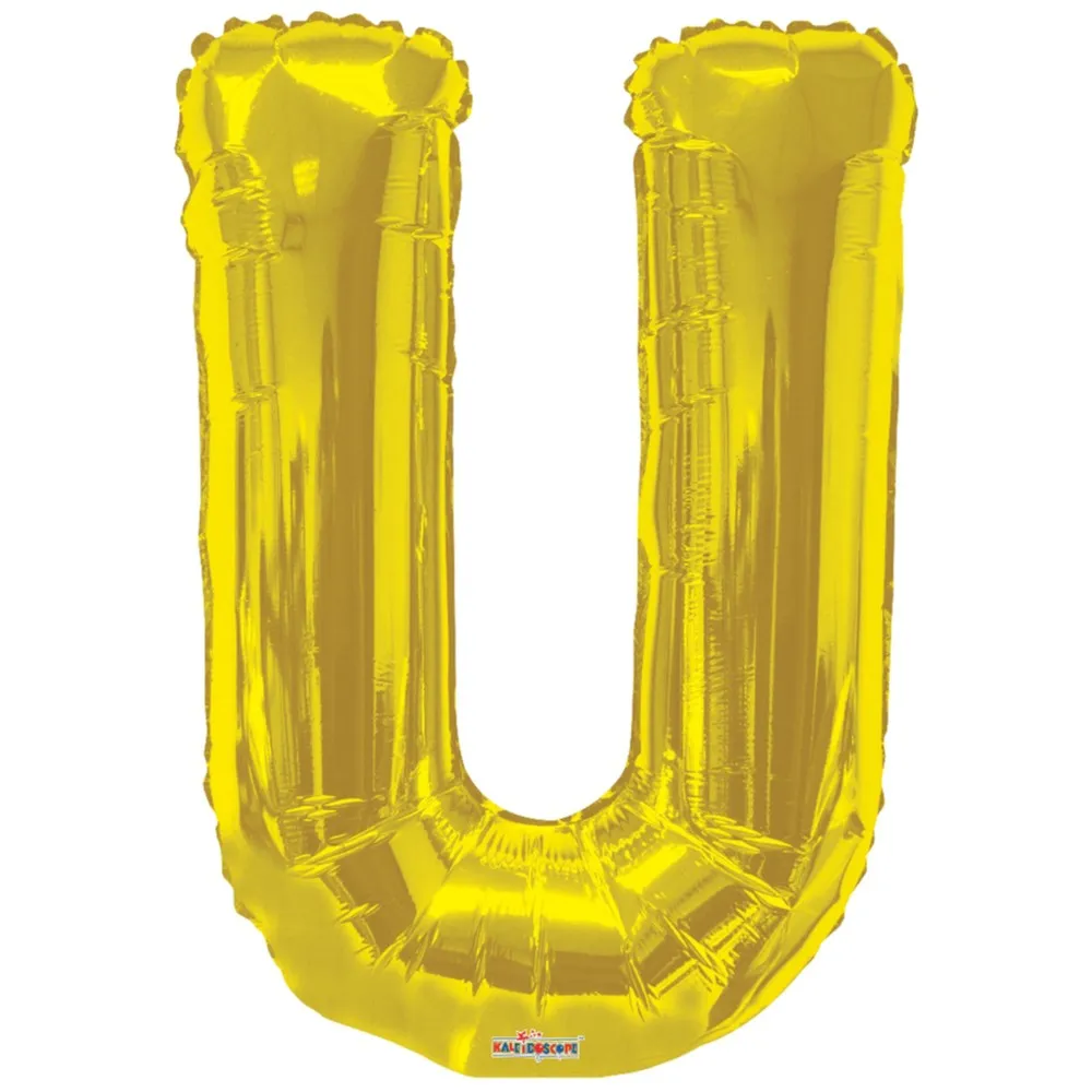 Balon folie 86cm Litera U auriu 15280-34