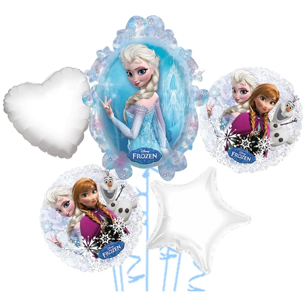 Buchet 5 baloane folie Tematica Frozen - Elsa si Ana 2022138
