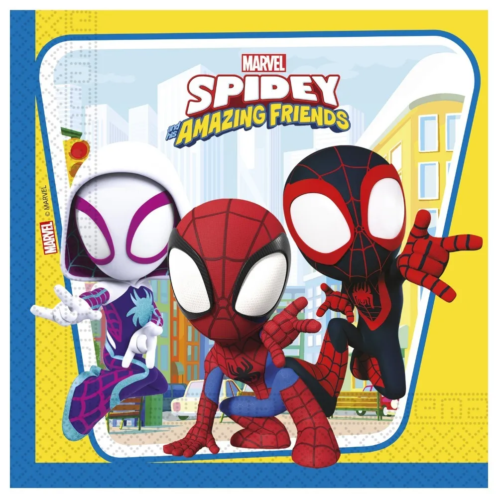 Set 20 Servetele Hartie 33x33cm Marvel Spidey