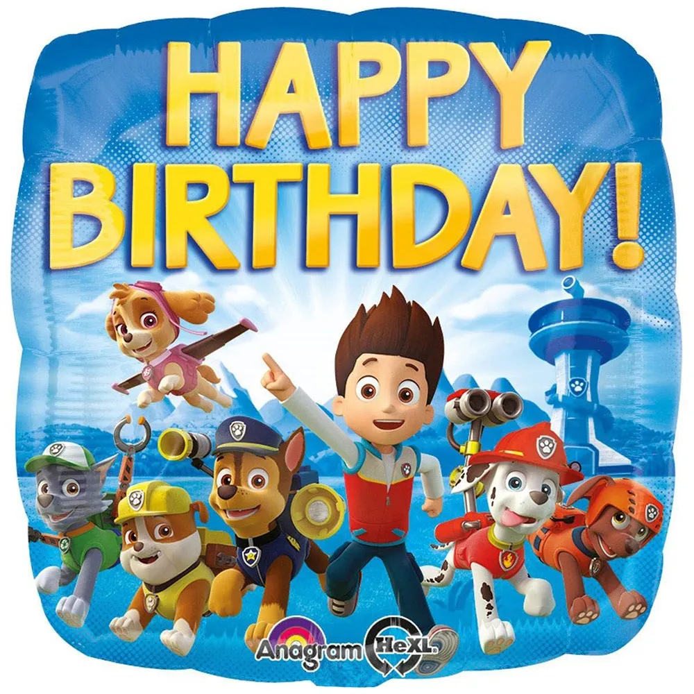 Balon Folie Patrula Catelusilor Happy Birthday 43cm AMS 30180