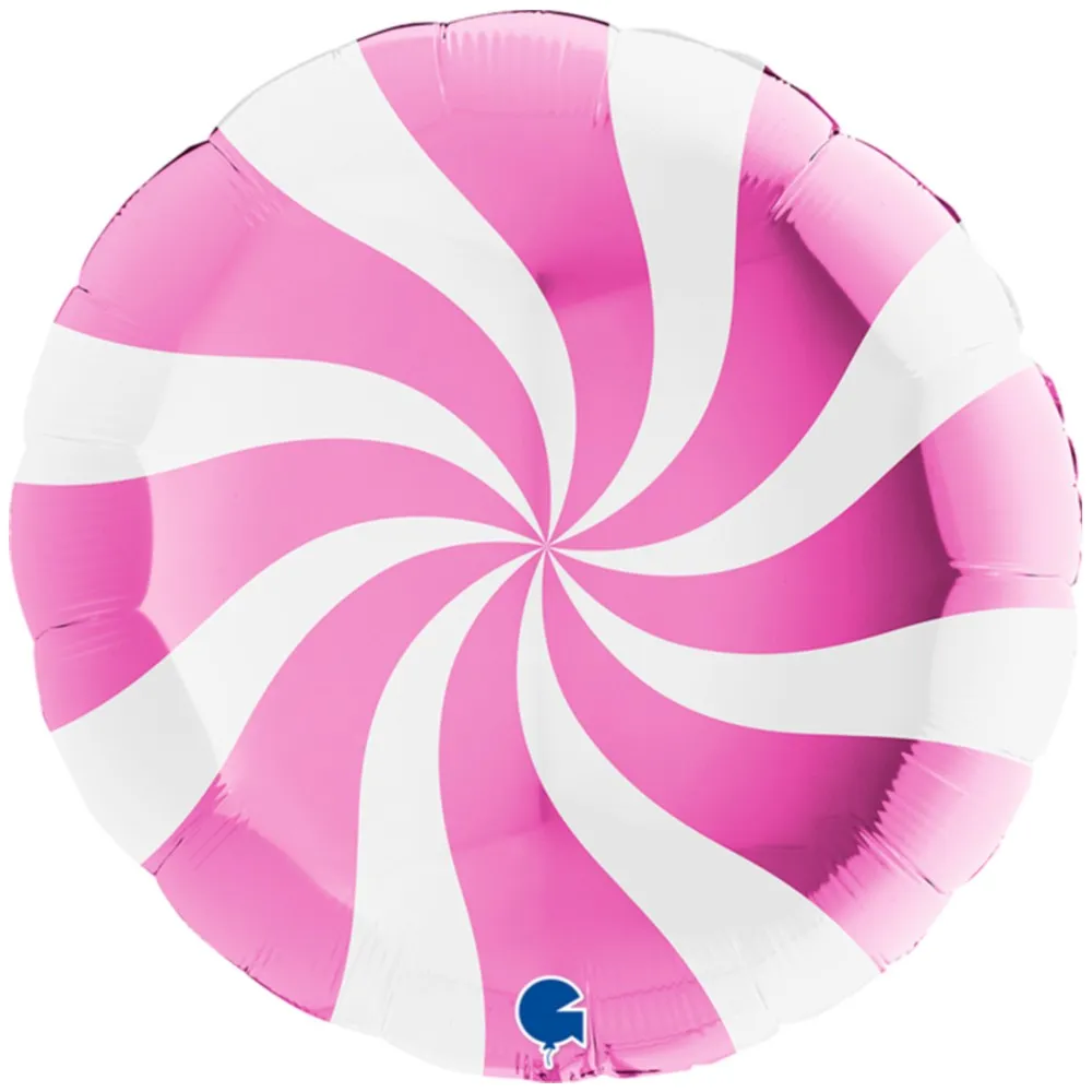 Balon Folie Rotund Acadea Alb-Fucsia 91 cm Grabo