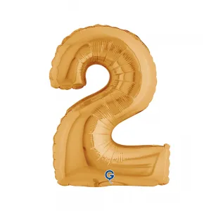 Balon Folie Cifra 2 Auriu 36cm