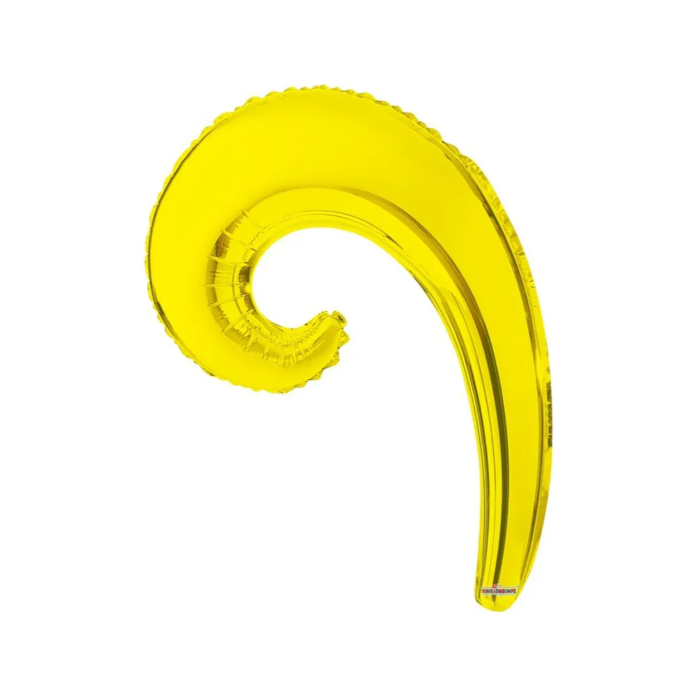 Balon Folie 35cm Val Curly Galben 19997