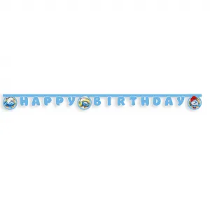 Banner Petrecere Happy Birthday Litere Strumfi