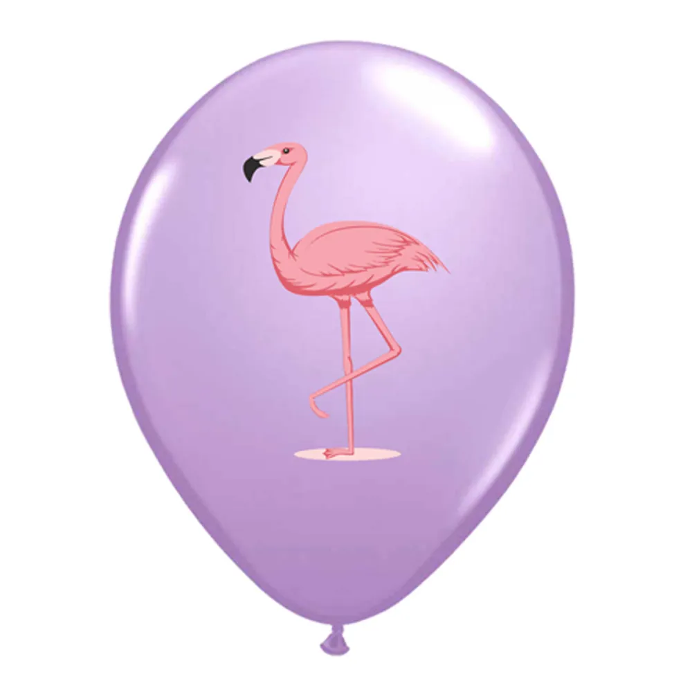 SET 12 Baloane Latex 30 cm Asortate Print Color Flamingo BLS20224