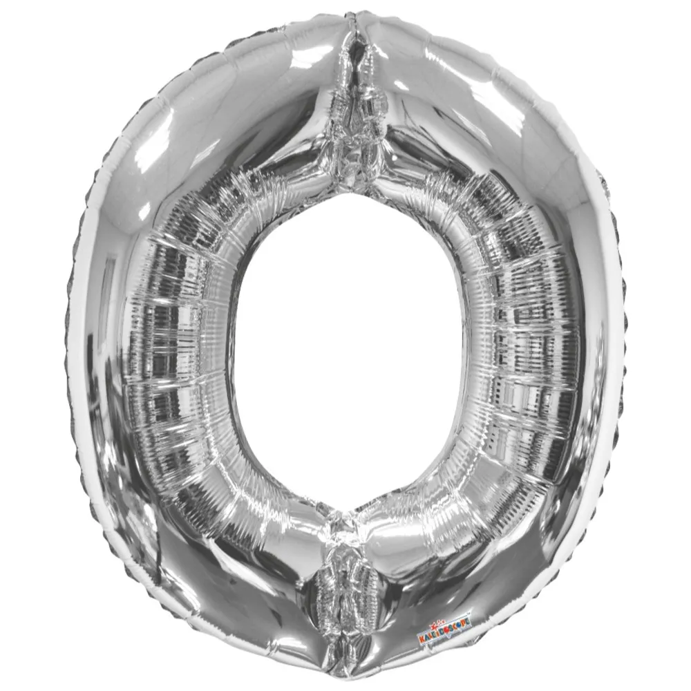 Balon folie litera O argintiu 15244-34