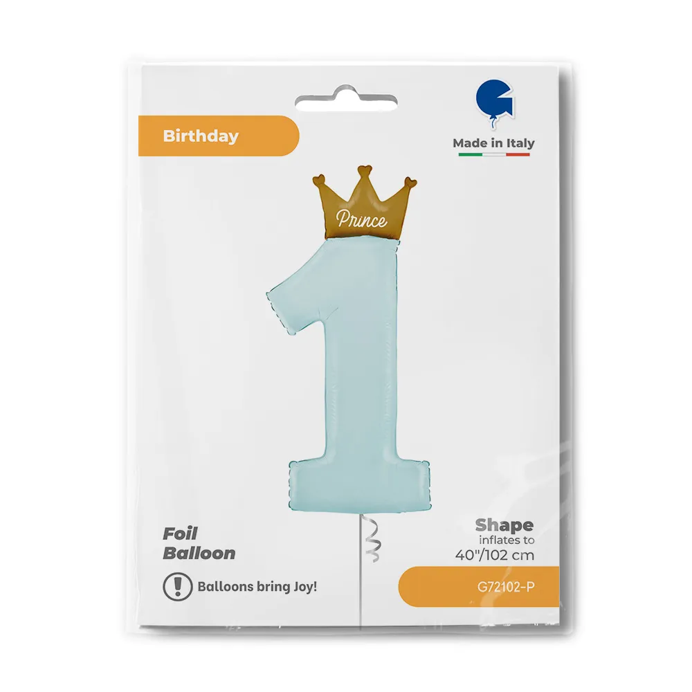 Balon Folie Cifra 1 Prince 102cm