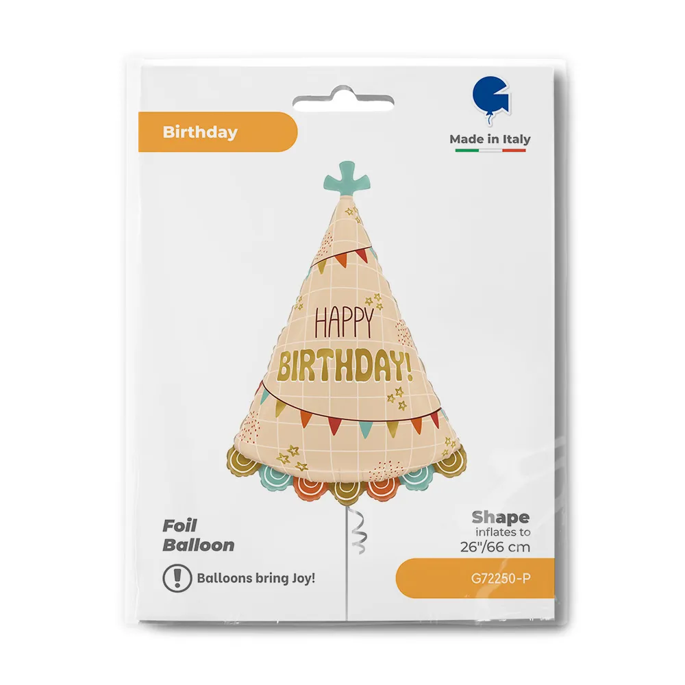 Balon Folie Figurina Coif Aniversar 66cm